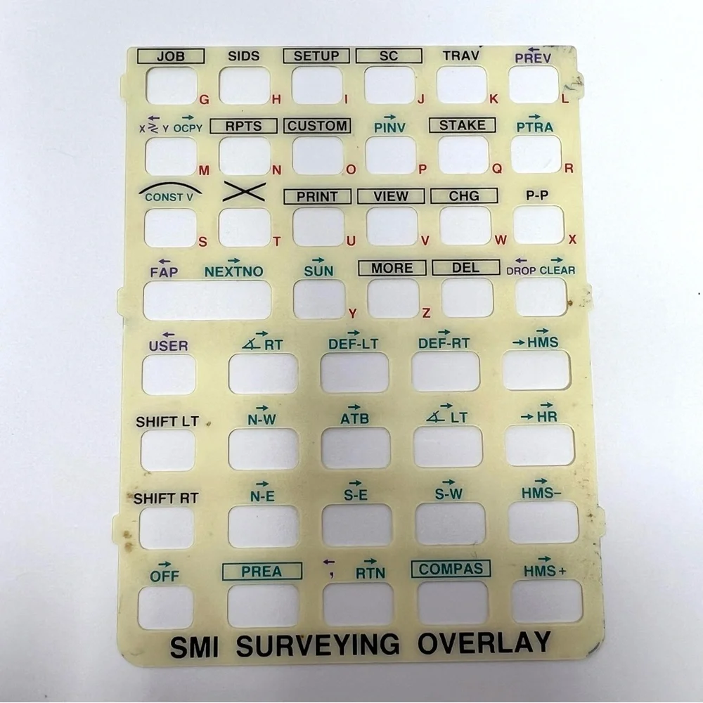 SMI 48 BCE Basic Cogo Enhanced Surveying Software Card & Overlay HP For 48SX Cal